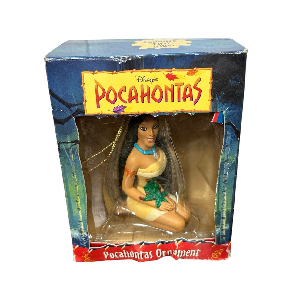 Vtg 1995 POCAHONTAS Walt Disney Christmas Ornament New in Box 1st Issue Grolier
